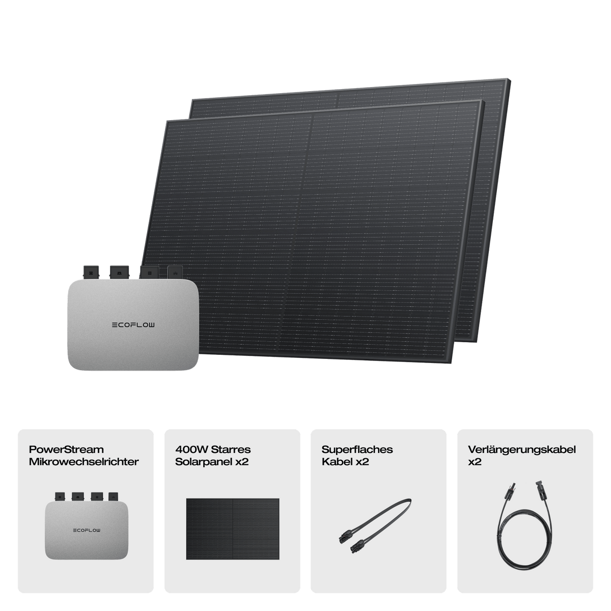 EcoFlow 400W Starres Solarpanel (2 Stück) (Empfohlenes Zubehör)