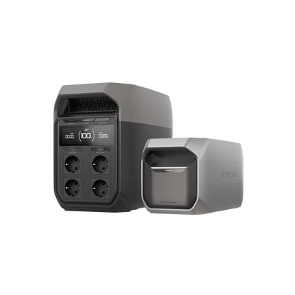 EcoFlow DELTA 3 Serie + Intelligente Zusatzbatterie Bundle (Generalüberholt)