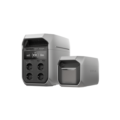 EcoFlow DELTA 3 Serie + Intelligente Zusatzbatterie Bundle (Generalüberholt)