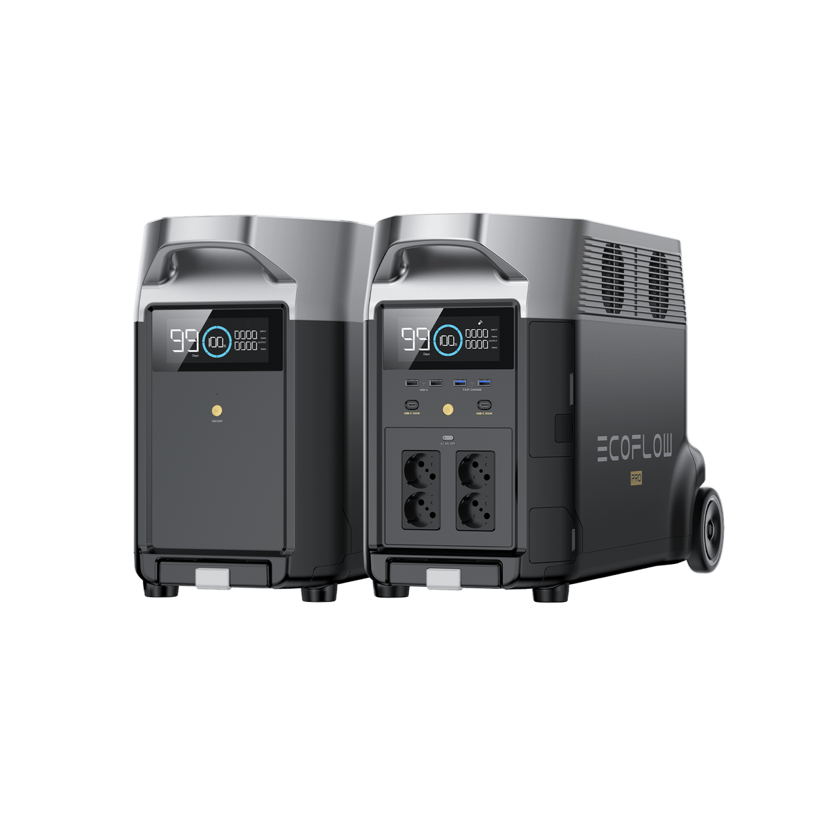 EcoFlow DELTA Pro + DELTA Pro Intelligenter Zusatzbatterie (Generalüberholt)