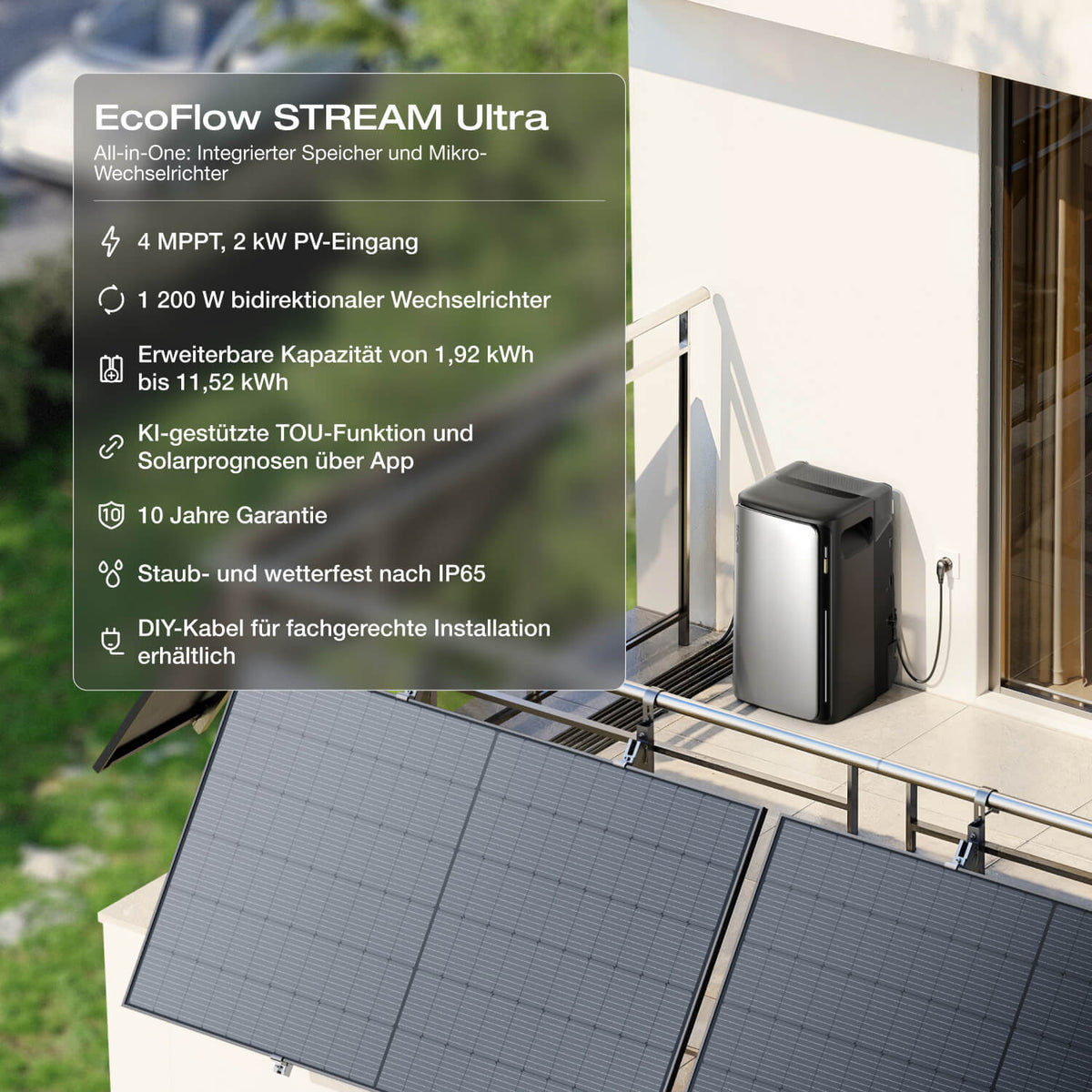 EcoFlow STREAM Ultra Balkonkraftwerk mit Speicher