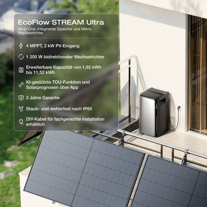 EcoFlow STREAM Ultra/Pro/Max Balkonkraftwerk mit Speicher (Generalüberholt)