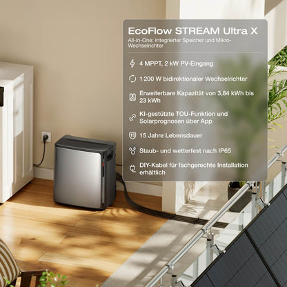 EcoFlow STREAM Ultra X Balkonkraftwerk mit Speicher